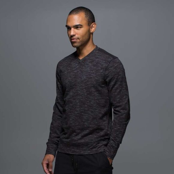 Lululemon Men's Transit Long Sleeve V Sweatshirt - Grey - Picture 1 of 8
